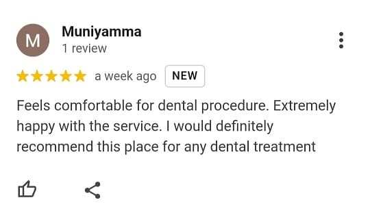 Patient review for V2 ECity Dental Center, Electronic City, Bengaluru