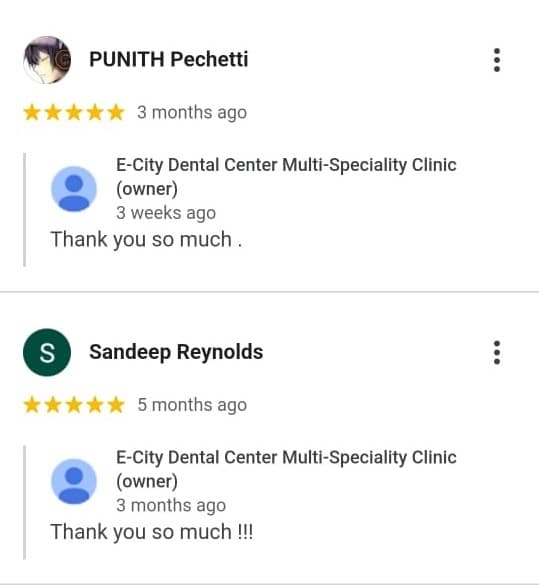 Patient review for V2 ECity Dental Center, Electronic City, Bengaluru