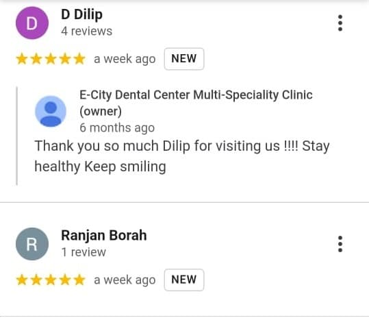 Patient review for V2 ECity Dental Center, Electronic City, Bengaluru