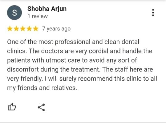 Patient review for V2 ECity Dental Center, Electronic City, Bengaluru